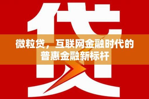 福兴微粒贷，互联网金融时代的普惠金融新标杆