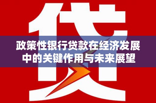 福兴政策性银行贷款在经济发展中的关键作用与未来展望