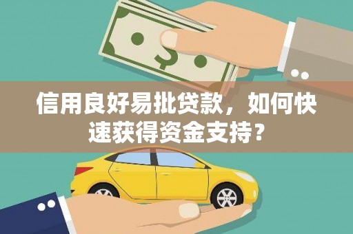 福兴信用良好易批贷款，如何快速获得资金支持？