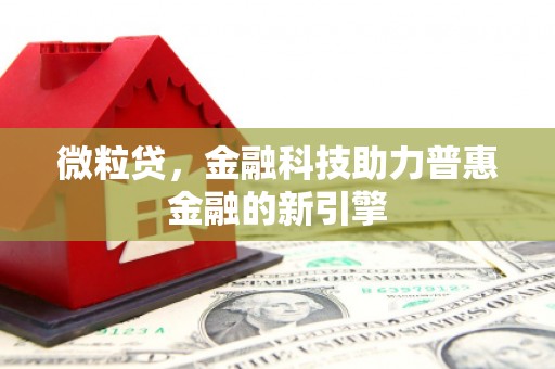 福兴微粒贷，金融科技助力普惠金融的新引擎