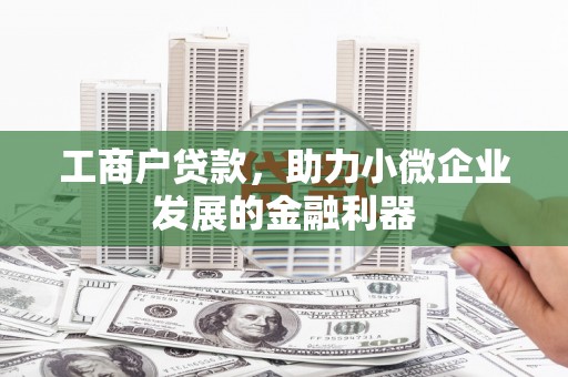 福兴工商户贷款，助力小微企业发展的金融利器