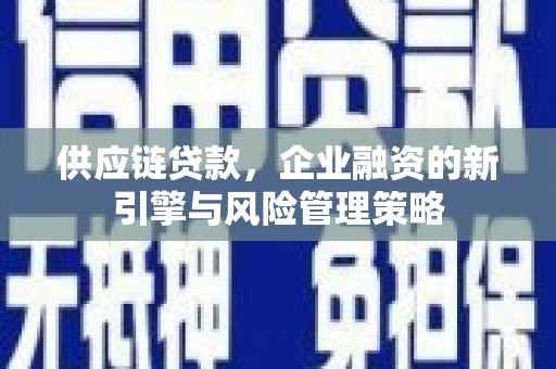 福兴供应链贷款，企业融资的新引擎与风险管理策略