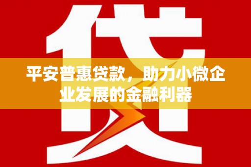 福兴平安普惠贷款，助力小微企业发展的金融利器