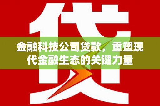 福兴金融科技公司贷款，重塑现代金融生态的关键力量