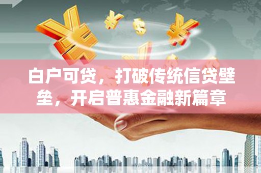福兴白户可贷，打破传统信贷壁垒，开启普惠金融新篇章