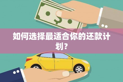 福兴如何选择最适合你的还款计划？
